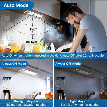 2-Pack, 30-LED Motion Sensor Under Cabinet Lights