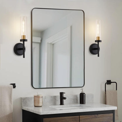 Black and Gold Hardwired Wall Sconces