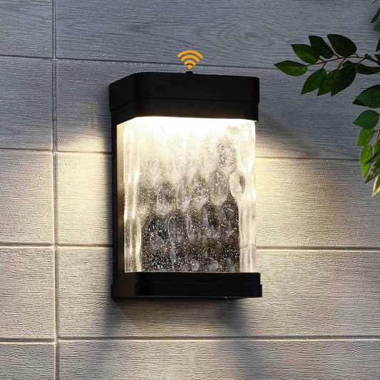 Outdoor Wall Light with Bubble Glass theluminousdecor