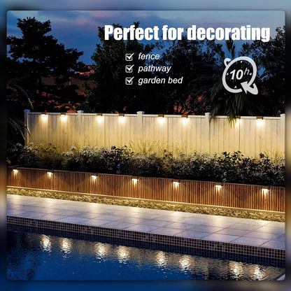 Solar Deck Lights Outdoor - 16 Pack, Waterproof LED Step Lights