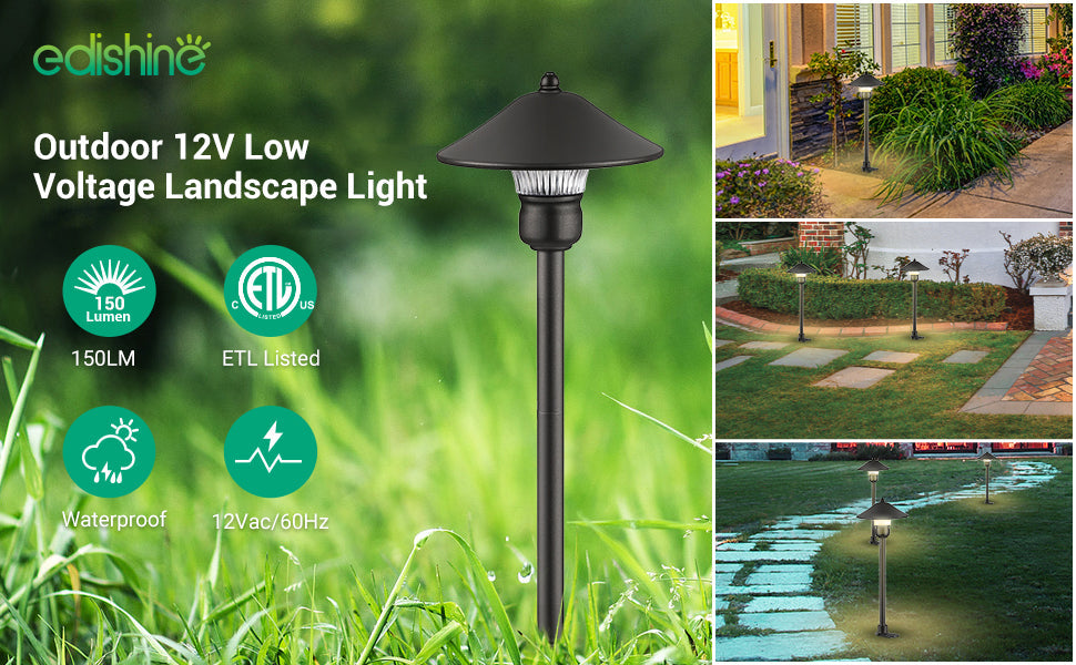 3W 12V AC/DC LED Low Voltage Landscape Lights (4 Pack)-HGSL06A