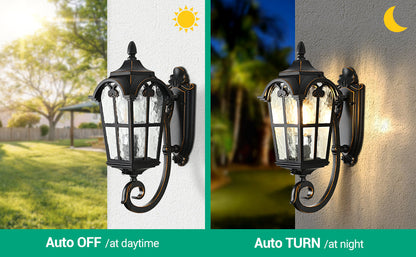 17" Dusk to Dawn Outdoor Wall Light-HOWL06G