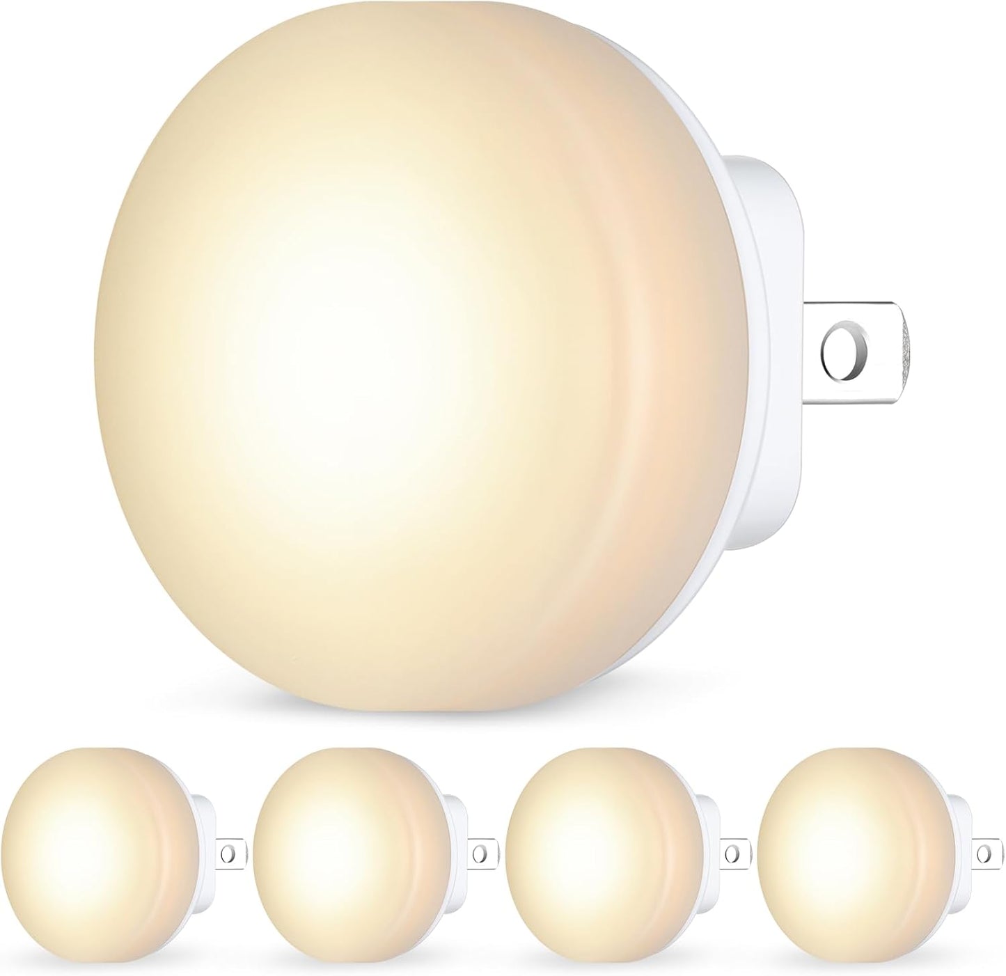 LED Night Lights Plug into Wall 5-Pack with Light Sensors