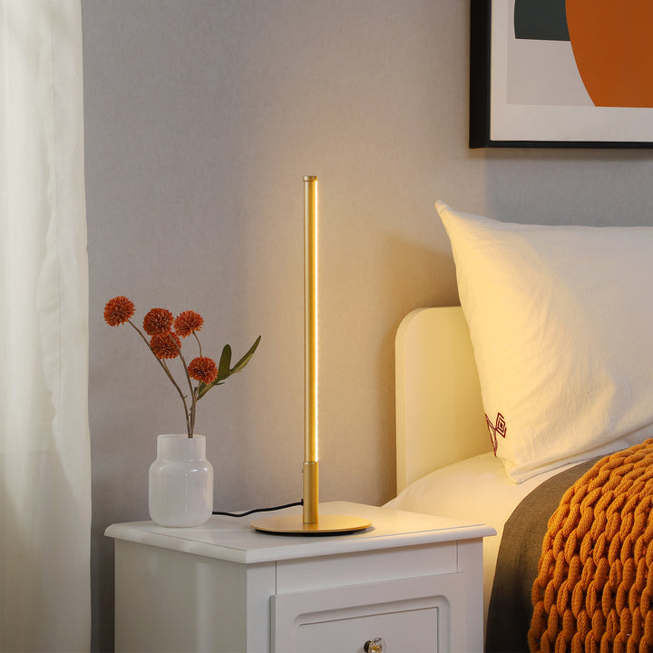 Dimmable Gold 6W Table Lamp with 3 Colour Temperature & Touch Controller, 1 Pack-HLTL02G