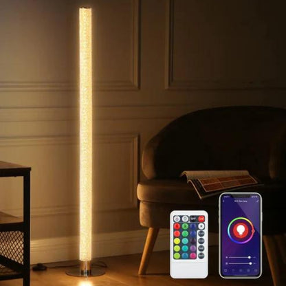 LED Corner Floor Lamp with Remote, Modern Dimmable Standing Tall Lamp Work with Alexa, Google Home, Wifi Smart RGBW Color Changing Bright Light for Living Room, Bedroom, Home Office My Store