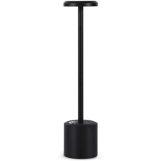 Cordless Table Lamp Rechargeable LED Touch Lamp, 5000Mah Battery Operated Lamp, 3 Color Stepless Dimming Table Light Desk Lamp for Restaurant/Bedroom/Bars/Patio/Indoor/Outdoor(Black) My Store