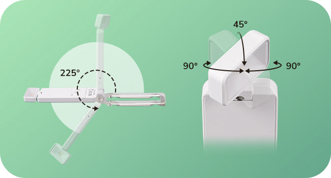 3 CCT & Stepless Dimmable Book Lights, White-HBRL05A