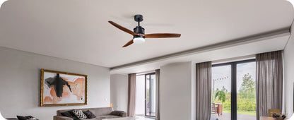 52 Inch Remote Control Ceiling Fans With Lights-HCFM01A