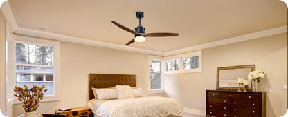 52 Inch Remote Control Ceiling Fans With Lights-HCFM01A