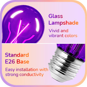 4 Pack Dimmable Purple & Orange Light Bulb-HDCF19C