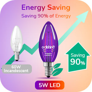 6 Pack Dimmable Purple & Orange Light Bulb-HDCF35C