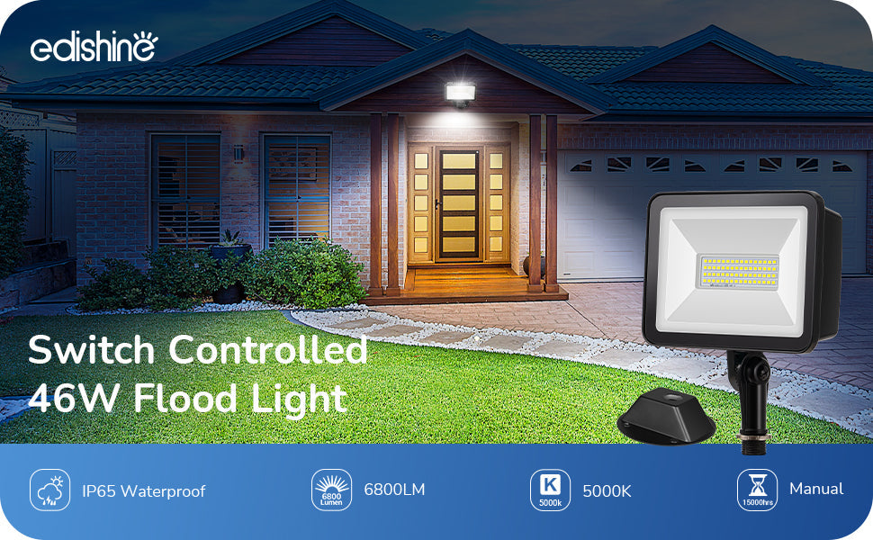 46W Flood Light 6800LM  5000K IP65-HFLB06A