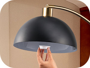 EDISHINE 78.3" Modern Floor Lamp with Rotatable LampHead, Gold/Black-HFLDB1A