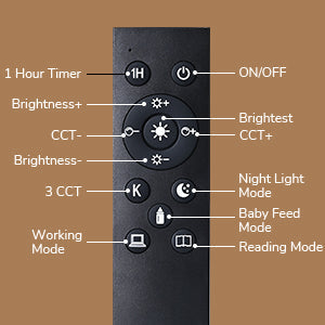 EDISHINE 65" Black Dimmable LED Corner Floor Lamp with Remote-HFLK09D