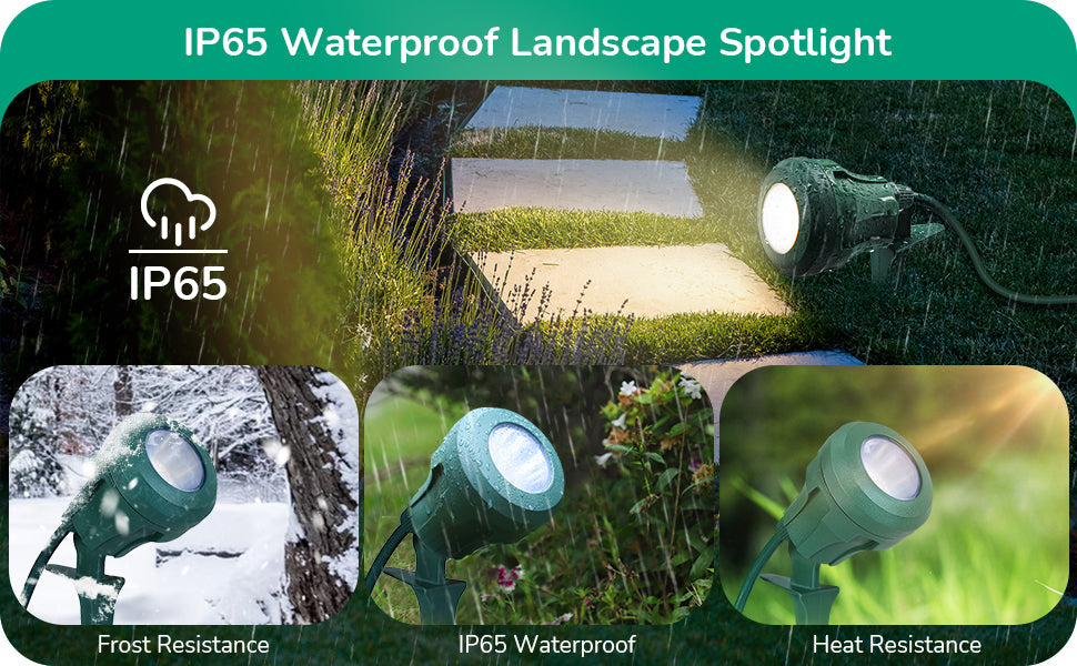 120V 4.8W 5000K Outdoor Spotlight with 180° Adjustable Head-HGSL01B