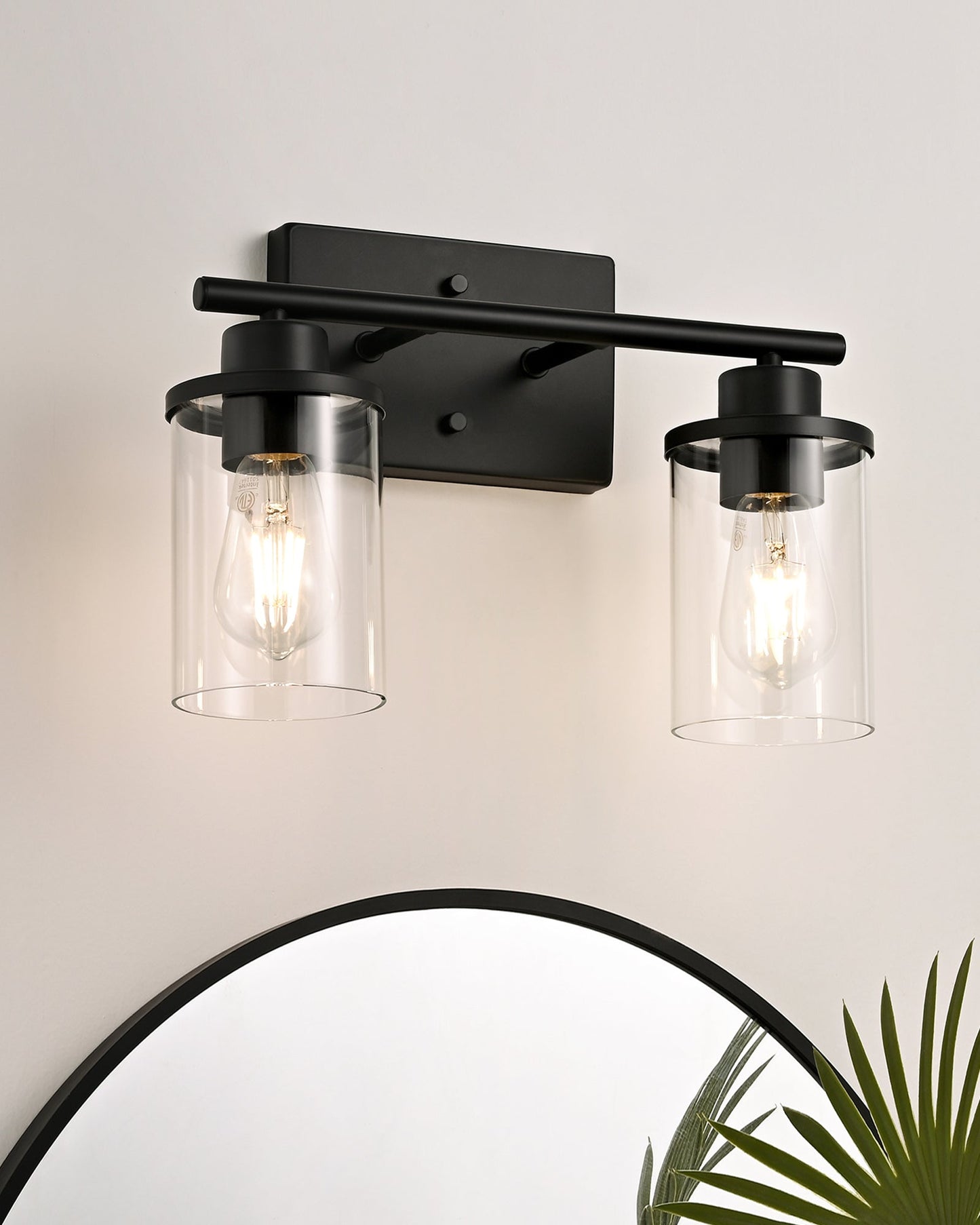 Matte Black Bathroom Light Fixtures-HHVL01B