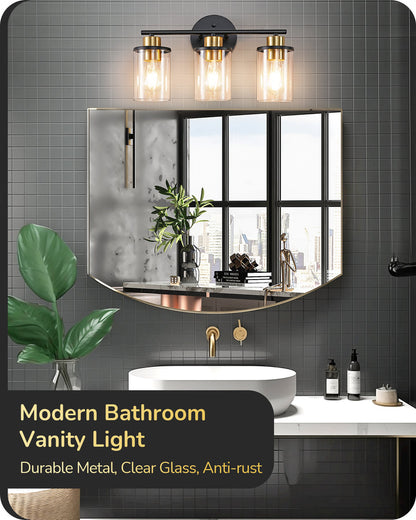 EDISHINE  3-Light Bathroom Light Fixtures-HHVL04H
