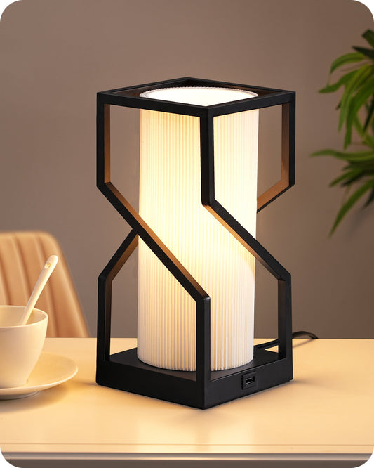 Modern Overall Touch Control Table Lamp with USB-A Port-HLTL12C