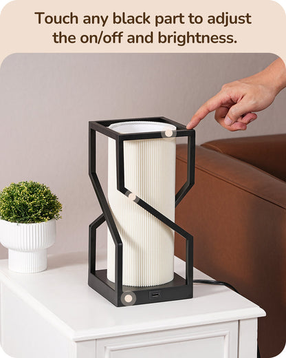 Modern Overall Touch Control Table Lamp with USB-A Port-HLTL12C
