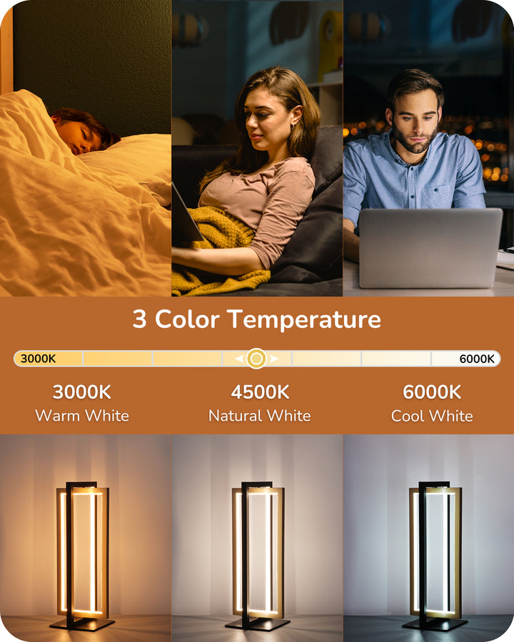 LED Dimmable Table Lamp with  3 Color Temperatures-HLTL22U