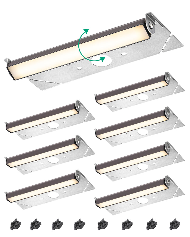 12V AC/DC 3W 2700K 7 Inch Hardscape Lighting with 270° Rotating, 8 Pack-HLVL02A