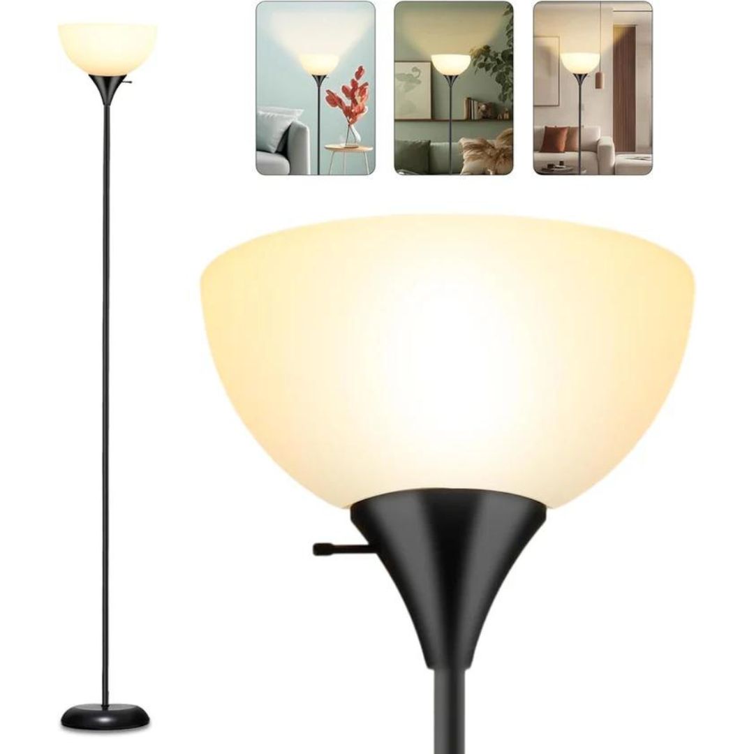 Drop-Resistant Led Floor Lamp, White