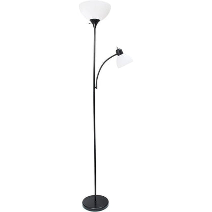 Mother-Daughter Floor Lamp with Reading Light, Black