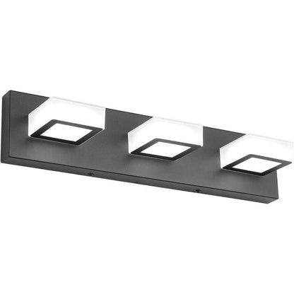 3 Lights Acrylic Modern Black Bathroom Wall Lighting Fixtures