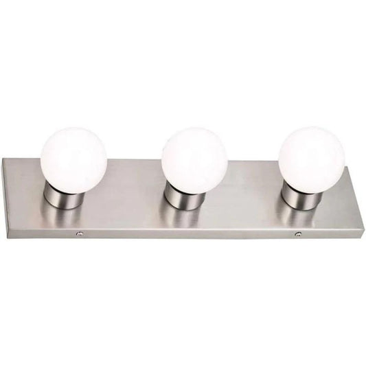 3 Indoor Light Dimmable for Bathroom Bedroom Vanity Makeup, Satin Nickel