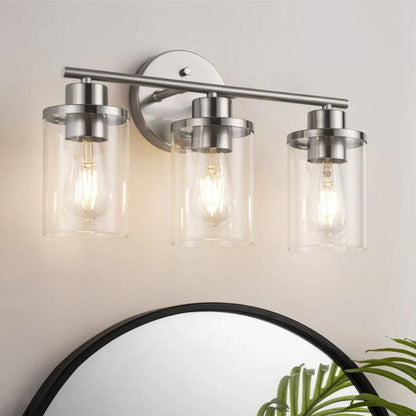 3 Light Brushed Nickel Bathroom Vanity Lights-HHVL04C