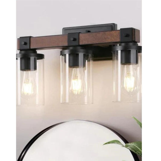 3-Light Farmhouse  Bathroom Vanity Lights Over Mirror