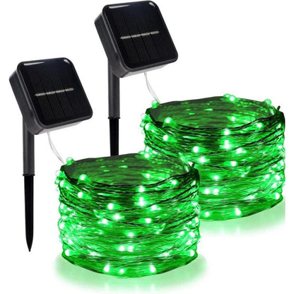 Twinkle Star 39.4 FT 120 LED Green Solar String Lights