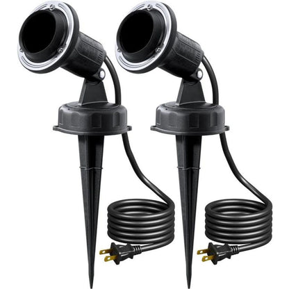 120V 180° Adjustable Outdoor Spotlights (2 Pack)-HGSL15A