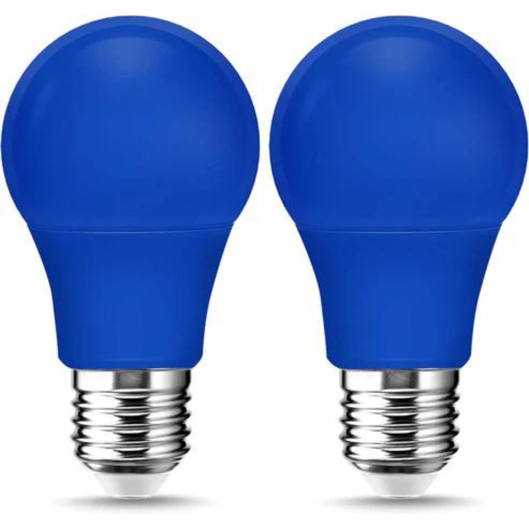 2 Pack A19 LED Blue Light Bulb