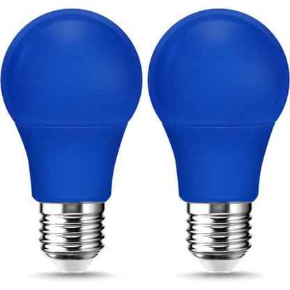 2 Pack A19 LED Blue Light Bulb