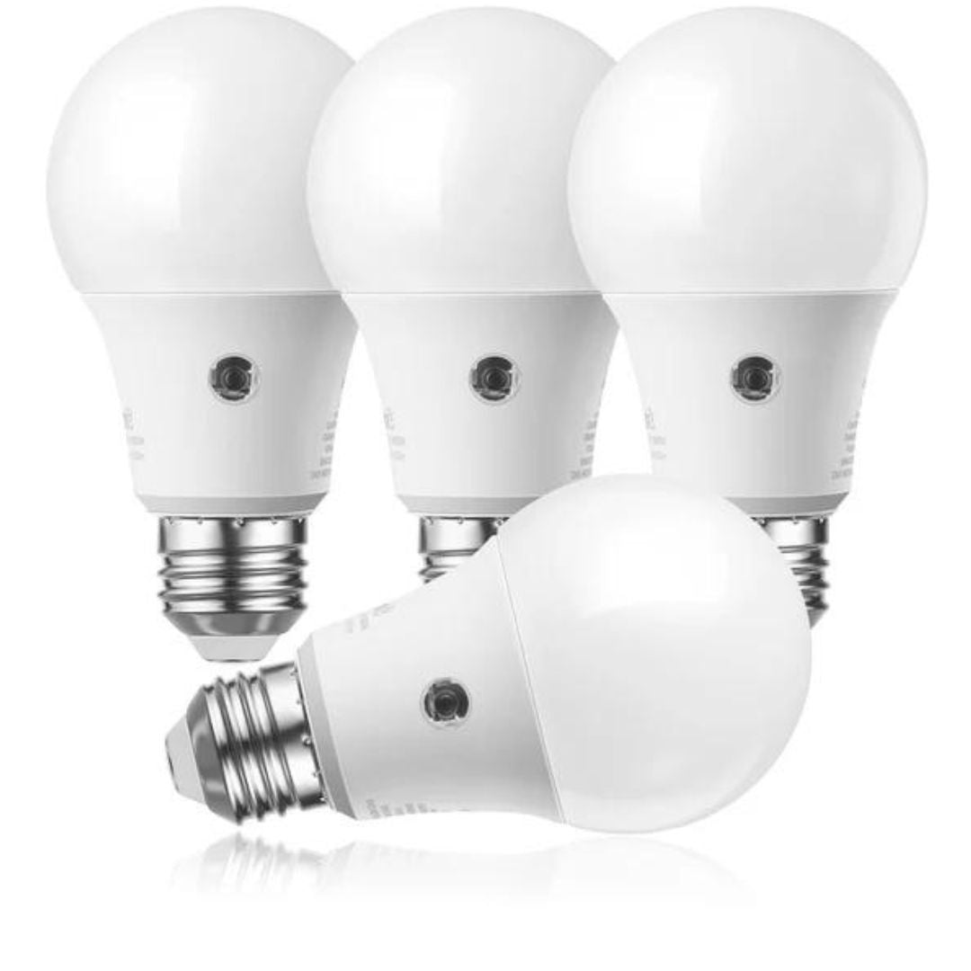 Dusk to Dawn 9W (60W Equivalent) A19 Non-Dimmable Light Bulb (4 Pack)-HLBA19K