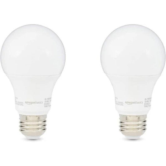 2-Pack Non-Dimmable A19 LED Light Bulb