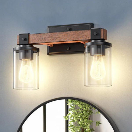 2-Light Farmhouse Vanity Lights for Bathroom-HHVL02F