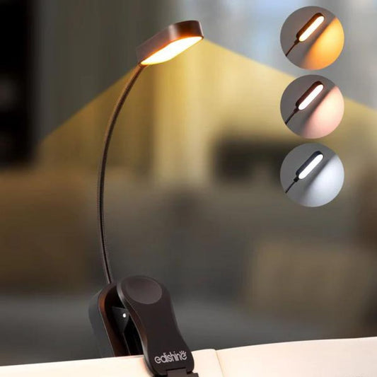 USB Rechargeable Dimmable Book Light, 3 Color Modes, 2 Charging Modes-HBRL11B1