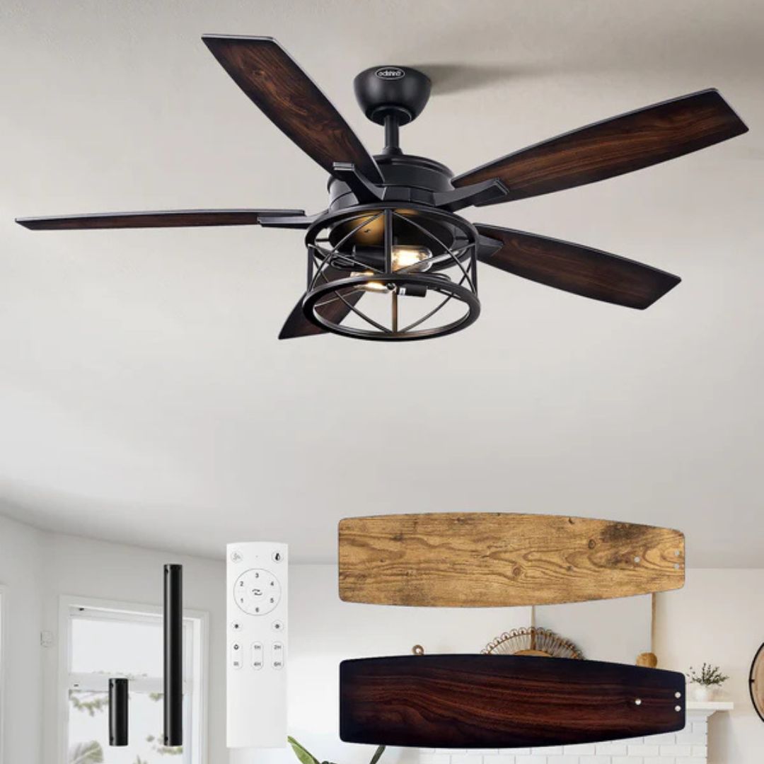 52 Inch Ceiling Fan with Light and Remote-HCFR01A