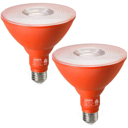 18W Dimmable Orange Flood Light Bulb (2 Pack)-HLBP38C