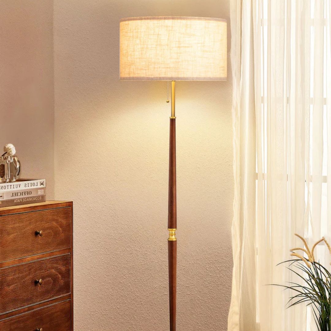 62 inch Mid-Century Modern Floor Lamps , Gold