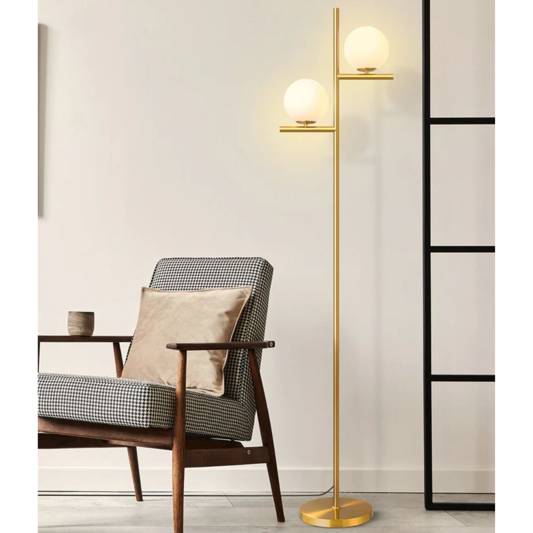 Dimmable Globe Floor Lamp-HLFL08B