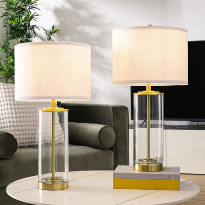 23.6IN Glass Table Lamp DIY Fillable Base-HLTL07A