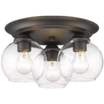 3-Light Ceiling Light Fixture with Oil Rubbed Bronze Finish