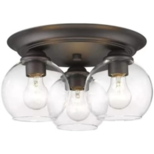 3-Light Ceiling Light Fixture with Oil Rubbed Bronze Finish