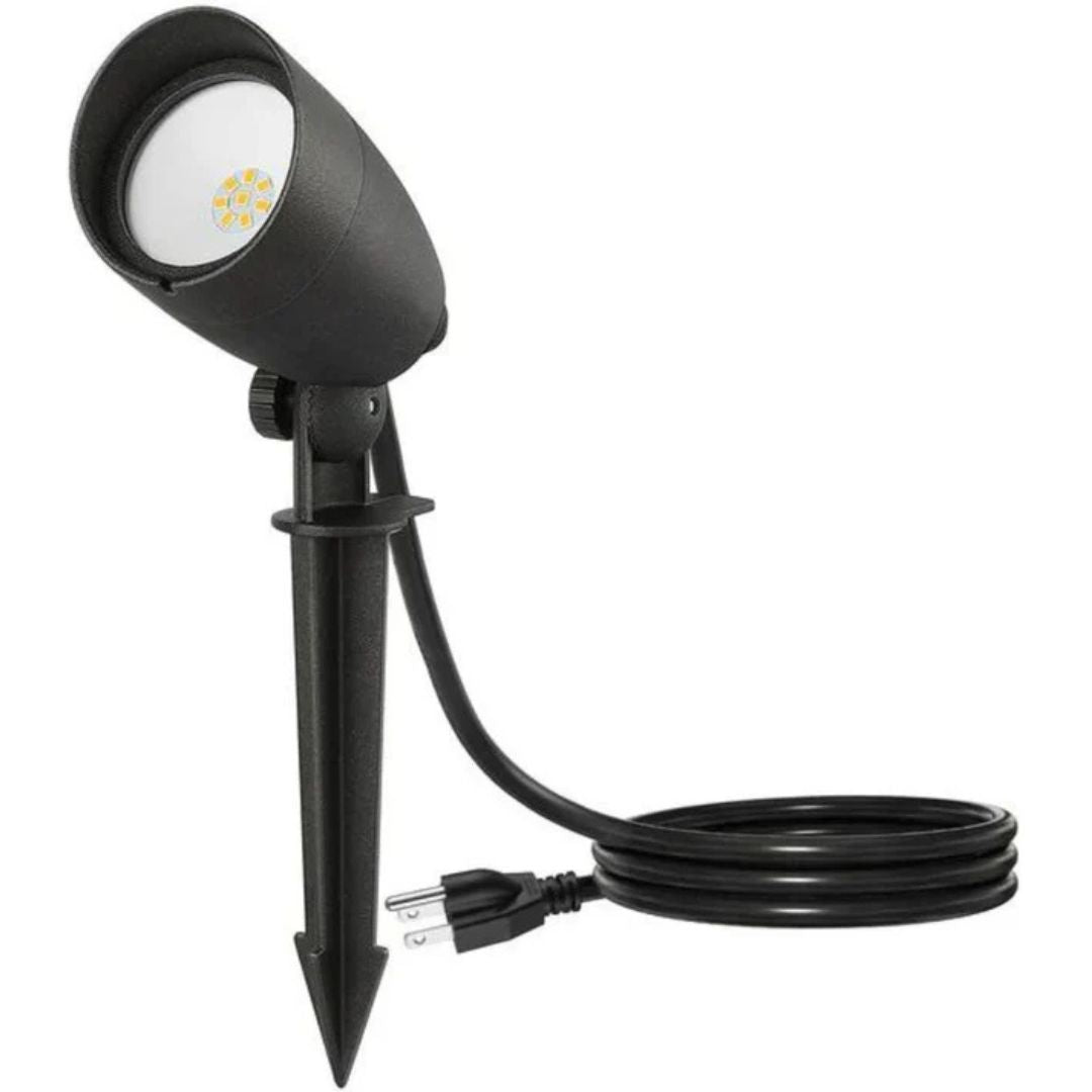 Waterproof Outdoor Spotlight 3000K 2-Level Dimmable (507lm 8.75W/263lm 4W) with 5ft Extension Cord-HGSL10A