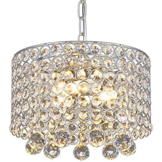 Modern Crystal Chandelier 3-Light Flush Mount Ceiling Light Fixture 9.8Inches Diameter for Hallway, Dining Room, Bedroom, Living Room, Kitchen My Store