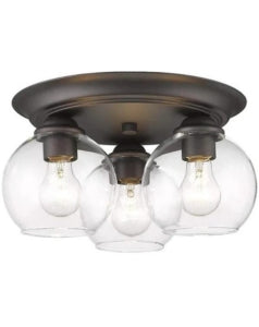 3-Light Ceiling Light Fixture with Oil Rubbed Bronze Finish
