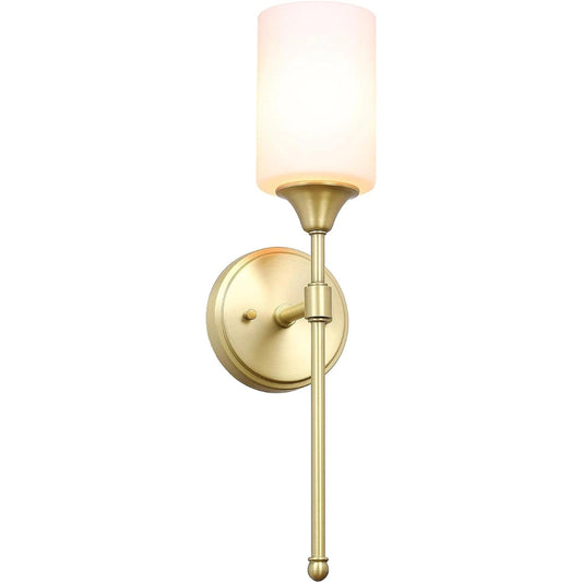 Bathroom Vanity Light with Clear Glass Shades, Satin Brass My Store